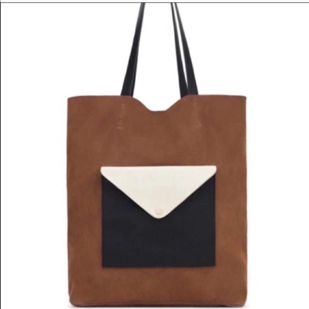 Nwt Zara Suede And Leather Bag